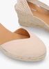 Juana Beige Suede Wedge Espadrilles