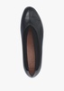 Agadir Black Leather Wedge Shoes