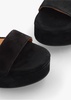 Altona Black Suede Flatform Sandals