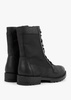 Emelie II Lace Black Leather Tall Ankle Boots