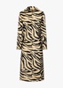 Nora Zebra Print Faux Fur Longline Coat