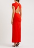 Open-back stretch-jersey maxi dress 