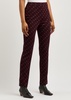 Tavolara jacquard slim-leg knitted trousers