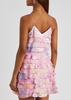 Agrace ruffled chiffon mini dress 