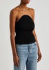 Jericho strapless ribbed-knit top 