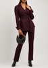 Tavolara jacquard slim-leg knitted trousers