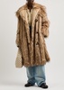 Graca panelled faux fur coat 