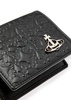 Embossed leather card holder