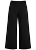 Cropped wide-leg jersey trousers