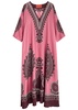 Muumuu printed silk-satin maxi dress 