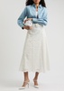 Vintry broderie anglaise cotton midi skirt