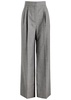 Wide-leg wool trousers