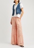 Emmaline printed chiffon trousers