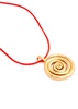 Spiral on a String 18kt gold-plated satin necklace 