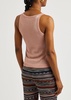 Metallic-weave knitted tank 