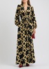 Camerino printed silk crepe de chine maxi dress 