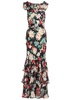 Floral-print chiffon maxi dress