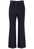 Aubrie cropped linen-blend trousers