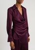 Symone draped satin blouse