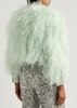 Kidman cropped feather jacket