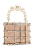 Holli faux-pearl and crystal-embellished top handle bag