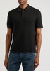 Harvey open-knit cotton-blend polo shirt