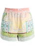 Vase printed linen shorts 