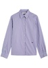 Lotus striped cotton-poplin shirt