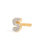 S Initial 18kt gold-plated single stud earring