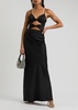 Mari Lou cut-out satin maxi dress