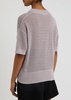 Callie open-knit cotton top 