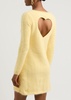 Heart cut-out angora-blend mini dress 