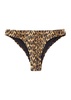 Leopard-print smocked bikini briefs 