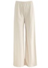 Bias-cut wide-leg satin trousers