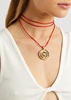 Spiral on a String 18kt gold-plated satin necklace 