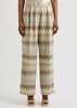 Zigzag metallic-knit trousers 