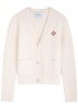 Logo wool-blend cardigan 