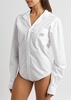 Cotton-poplin shirt bodysuit 