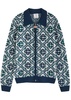 Logo-monogrammed intarsia wool-blend cardigan 