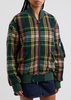 Bernardo tartan wool-blend bomber jacket