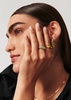 Wavy Ridge 18kt gold vermeil ring 