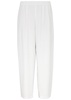 Tapered silk-georgette trousers