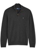 Logo half-zip wool jumper