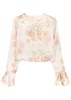 Lyndon floral-print silk-satin top