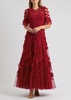 Elia ruffled tulle gown