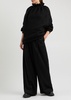 Wide-leg woven trousers