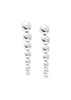 Articulated rhodium-plated drop earrings