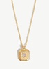 April Birthstone 18kt gold-plated necklace