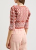 Geo cropped cotton-blend cardigan 