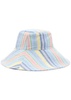 Striped cotton-blend bucket hat